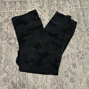 Black Camo lululemon Leggings, 23”